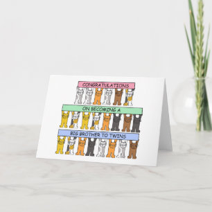 双子のお兄さんへのお祝い カード