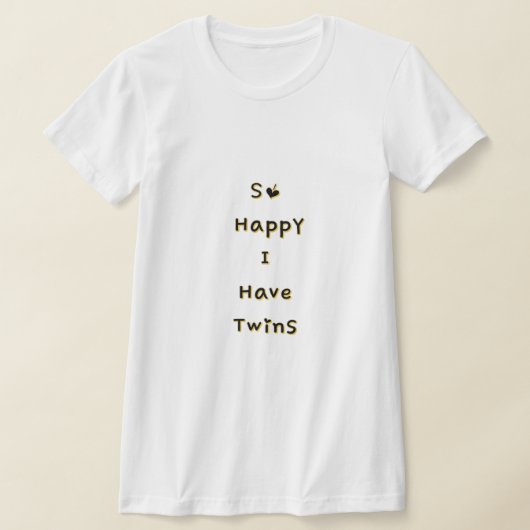 双子のお母さんがほしおもしろいい幸せ Tシャツ (レイダウン)