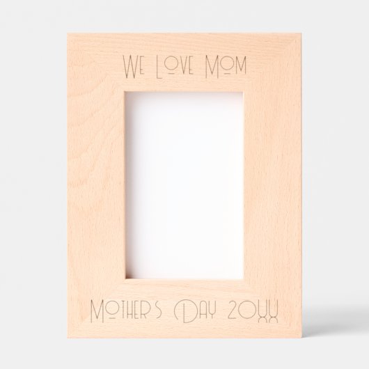 双子のお母さんの日 レーザー彫刻フレーム (正面)