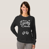 双子のお母さん1人St patricks妊娠 Tシャツ (正面フル)