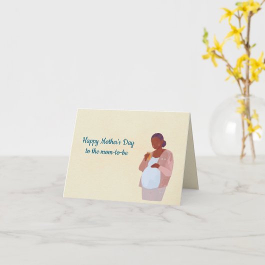 双子のお母さん カード (黄色い花)