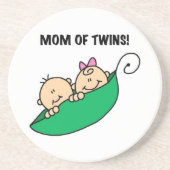 双子のお母さん – ポッドギフトの中のエンドウ コースター (正面)