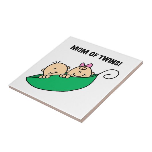 双子のお母さん – ポッドギフトの中のエンドウ タイル (側面)