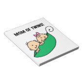 双子のお母さん – ポッドギフトの中のエンドウ ノートパッド (アングル)