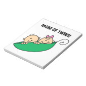 双子のお母さん – ポッドギフトの中のエンドウ ノートパッド (回転)