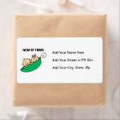 双子のお母さん – ポッドギフトの中のエンドウ ラベル (インサイチュ)