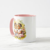 双子のお知らせ |妊娠のお知らせ マグカップ (正面左)