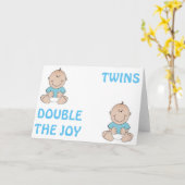 双子のお祝いで喜びを倍にする カード (黄色い花)