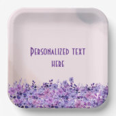 双子のお茶フローラ赤ちゃんシャワー ペーパープレート (正面)