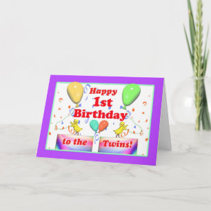 双子のお誕生日おめでとう カード