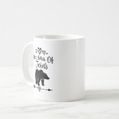 双子のかわいい熊のおばあちゃん コーヒーマグカップ (正面左)