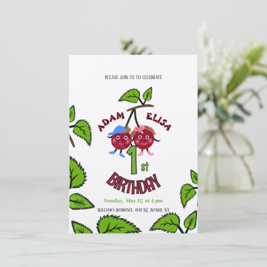 双子のさくらんぼ 招待状 (スタンド正面)