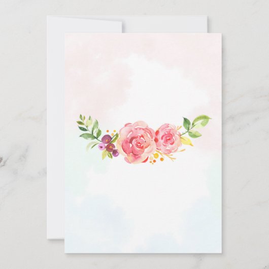 双子のためのユニコーンと恐竜の誕生日の招待 招待状 (裏面)