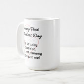 双子のための最初の母の日のコーヒーマグ コーヒーマグカップ (正面左)