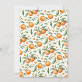 双子のための水色オレンジ色ベビーシャワー招待状 招待状 (裏面)