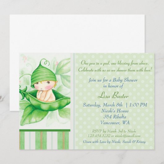 双子のようにそっくり 招待状 (正面/裏面)