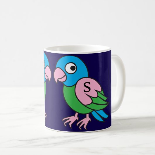 双子のオウム コーヒーマグカップ (正面右)