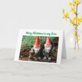 双子のカードに父方の双子のクリスマスの願い カード (黄色い花)