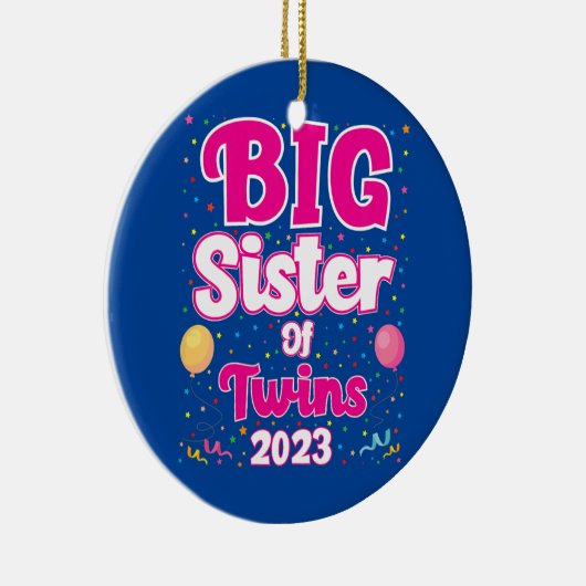 双子のキッズビッグシスター2023妊娠 セラミックオーナメント (右)