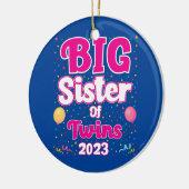 双子のキッズビッグシスター2023妊娠 セラミックオーナメント (左)