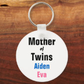 双子のキーチェーンのカスタマイズ可能な母 キーホルダー (正面)
