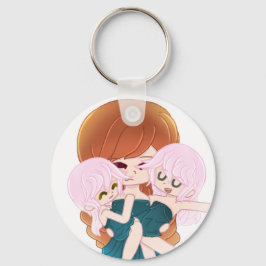 双子のキーチェーンを持つ漫画の母親 キーホルダー