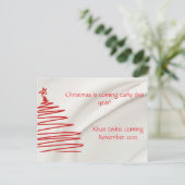 双子のクリスマスをテーマにした妊娠告知 ポストカード (スタンド正面)