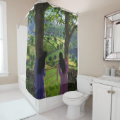 双子のシャワーカーテンの緑 シャワーカーテン (インサイチュ)
