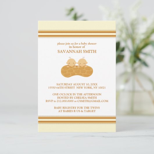双子のシャワー招待状 招待状 (スタンド正面)