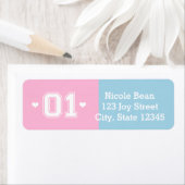 双子のスポーツ 01 1歳の誕生日パーティー ラベル (インサイチュ)