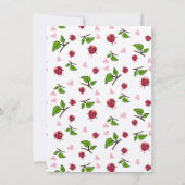 双子のチェリーの女の子 招待状 (裏面)