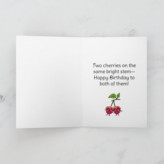 双子のチェリーガール カード (内部)