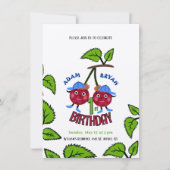 双子のチェリーボーイ 招待状 (正面)