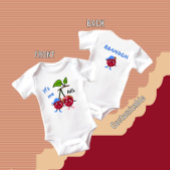 双子のチェリー ベビーボディスーツ