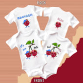 双子のチェリー ベビーボディスーツ