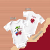 双子のチェリー ベビーボディスーツ