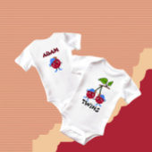 双子のチェリー ベビーボディスーツ