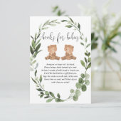 双子のテディは男女兼用ベビー用の本を生む エンクロージャーカード (スタンド正面)