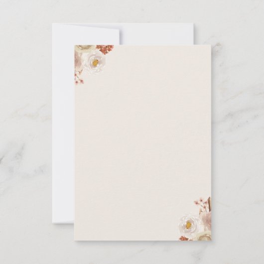 双子のテディベア親を知るシャワーゲーム 招待状 (裏面)