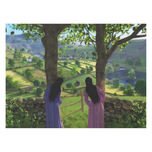 双子のテーブルクロスのグレン テーブルクロス (正面(横))