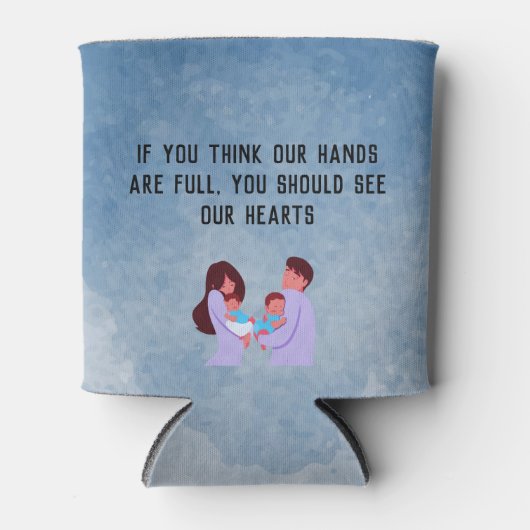 双子のパパ 缶クーラー (正面)