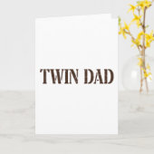 双子のパパ、2人の子の父、父親、パパ カード (黄色い花)