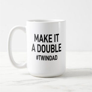 双子のパパMug、双生児の贈り物のパパ、双子のパパMug コーヒーマグカップ