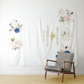 双子のピンクのブッシュ 花の聖体拝領 フォトプロップ タペストリー (インサイチュ(横))