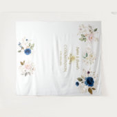 双子のピンクのブッシュ 花の聖体拝領 フォトプロップ タペストリー (正面(横))