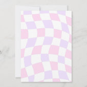 双子のピンクのレーシングカー　２歳の誕生日 招待状 (裏面)