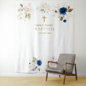 双子のピンクの花の洗礼 フォトプロップ タペストリー (インサイチュ)