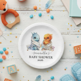 双子のフェニックスドラゴン幻想魔法 ペーパープレート