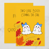 双子のブーちゃん妊娠発表 招待状 (正面/裏面)