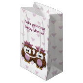 双子のプリンセスフクロウベビーシャワー抱き枕 スモールペーパーバッグ (正面アングル)